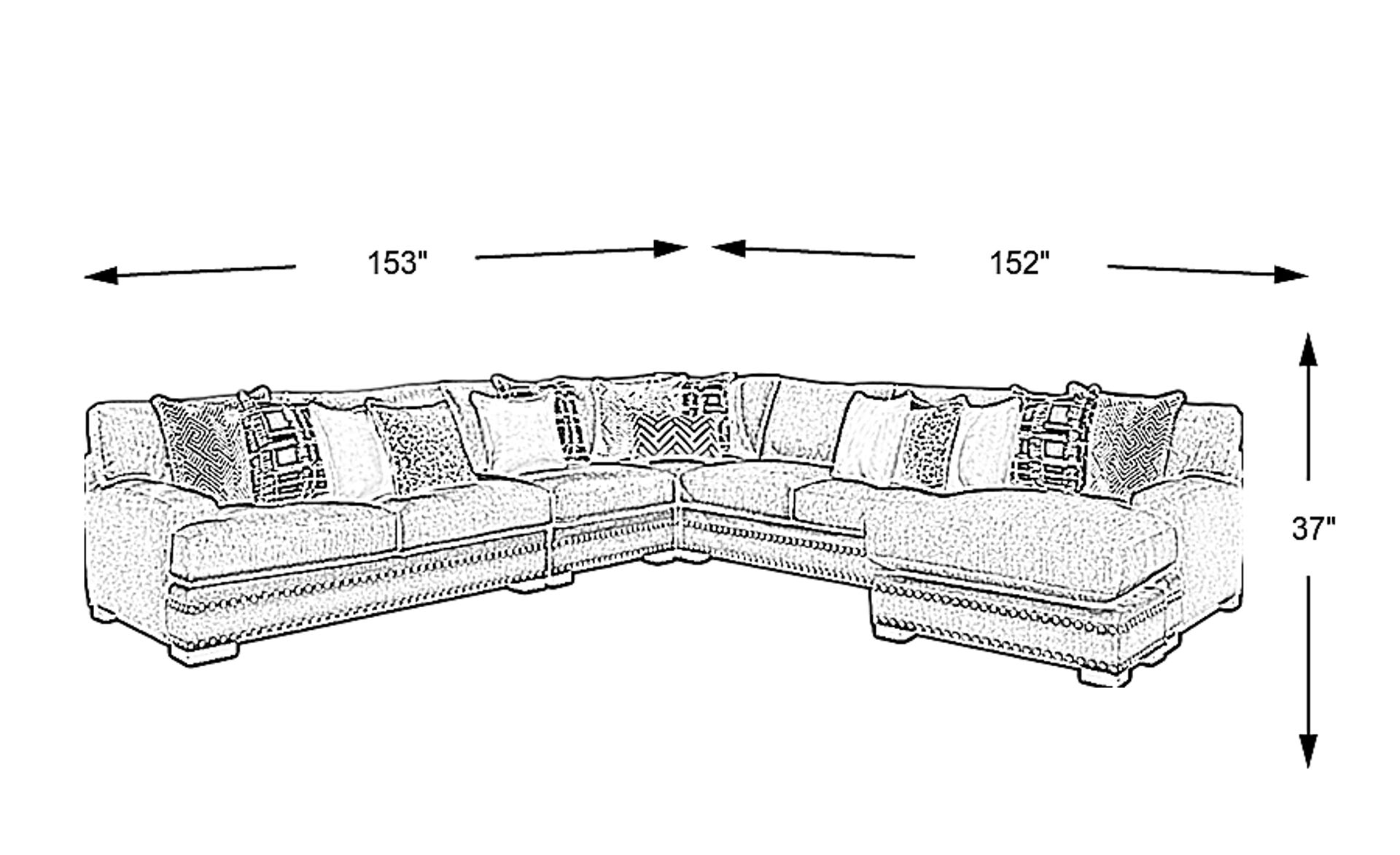 Cindy Crawford Tribeca Loft Beige Chenille Fabric 4 Pc Right Arm Sofa ...