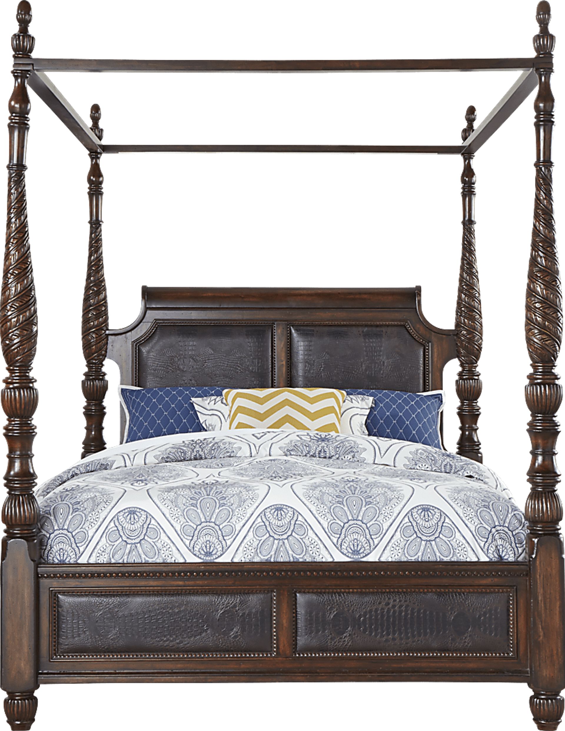 Cindy Crawford Home Trinidad 4 Pc Queen Canopy Bed - Image 1