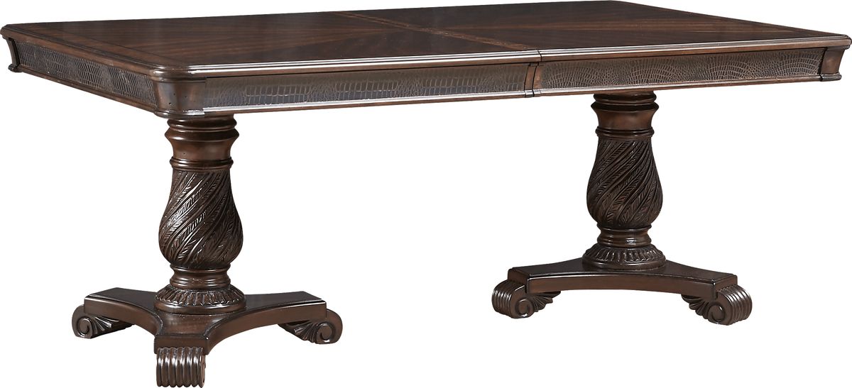 Cindy Crawford Trinidad Dark Cherry Wood Pedestal Dining Table | Rooms ...