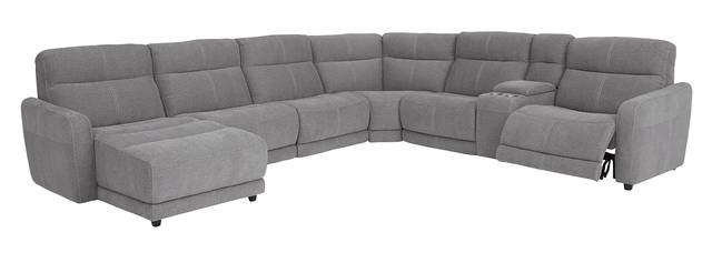 Cindy Crawford Home West Highlands Gray 7 Pc Power Reclining Sectional - Thumbnail - Image 3