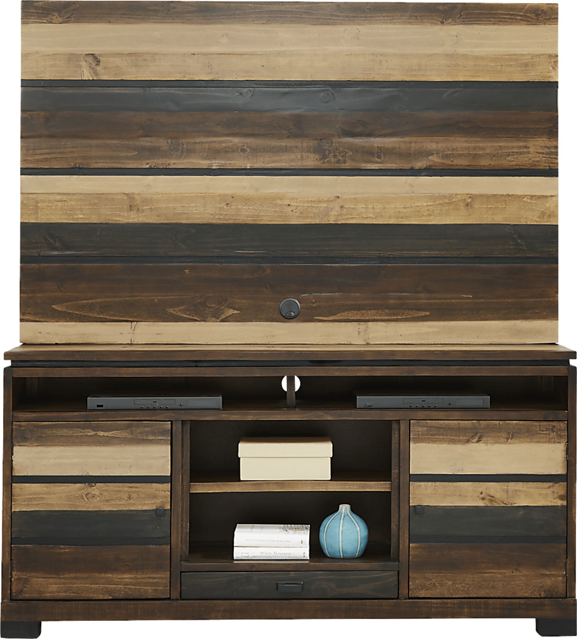 Westover Hills Brown 2 Pc Wall Unit with 72 in. Console - Image 1