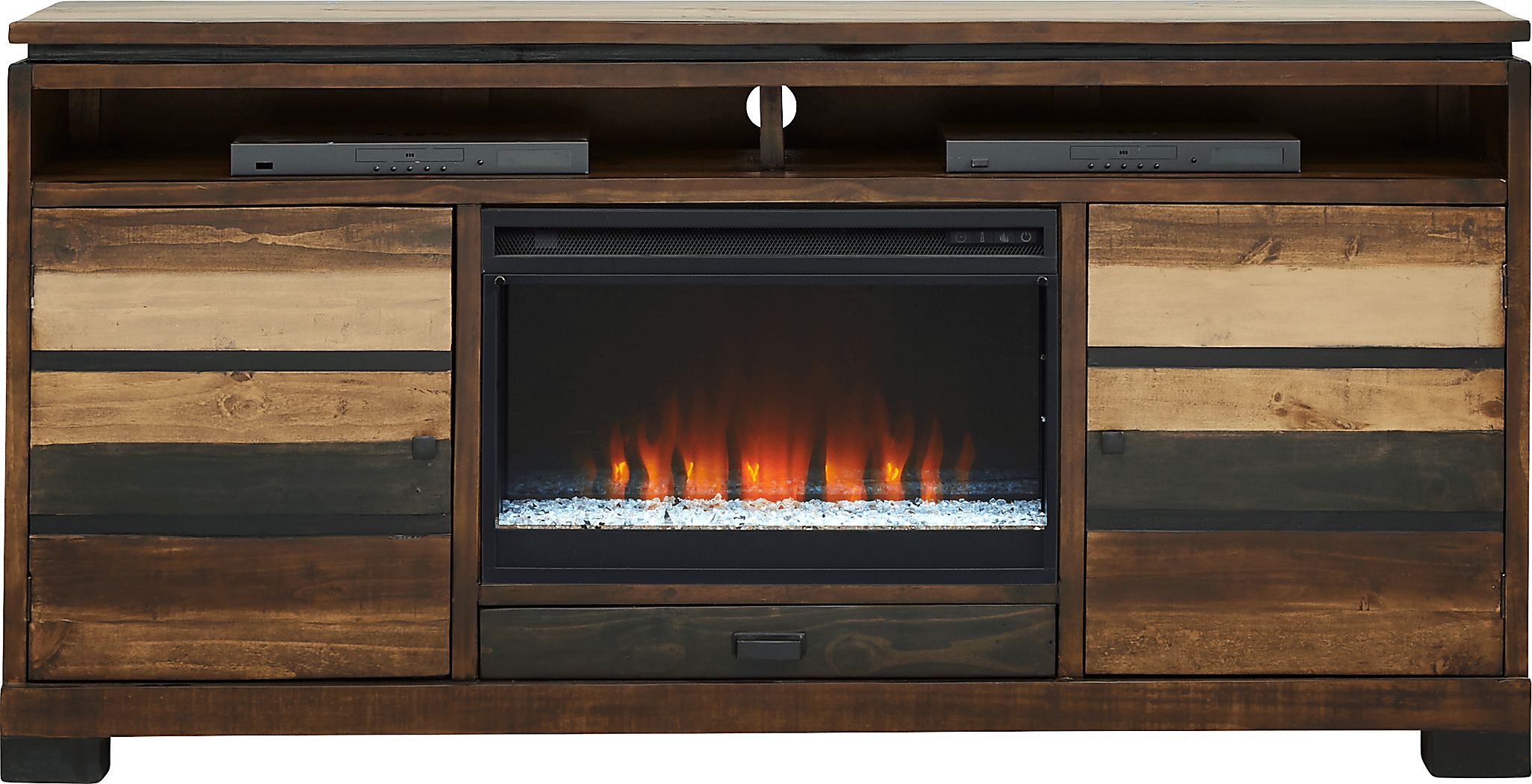 Fireplace Styles インテリア　洋書 Cindy Crawford Westover Hills Brown Dark Wood 72 in. Console