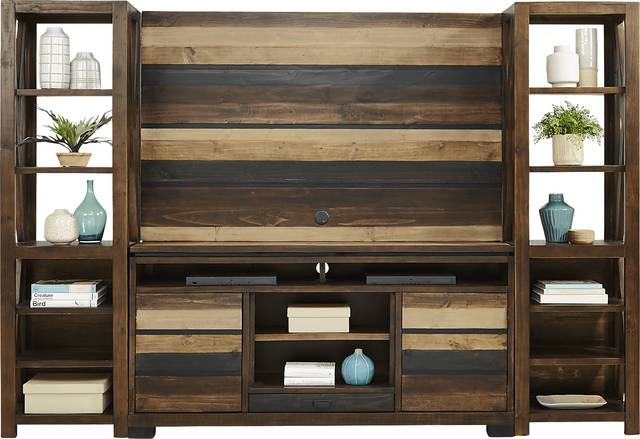 Westover Hills Brown 4 Pc Wall Unit with 72 in. Console - Thumbnail - Image 2