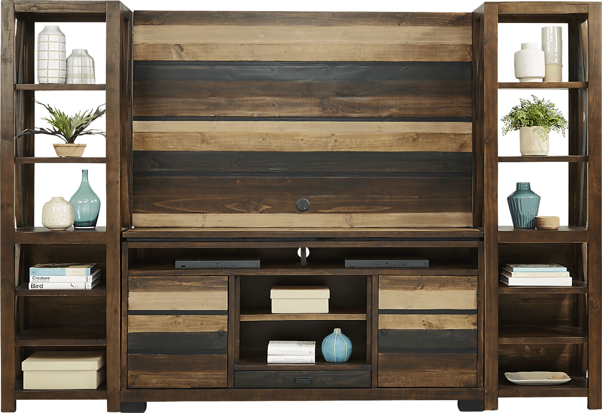 Westover Hills Brown 4 Pc Wall Unit with 72 in. Console - Image 2