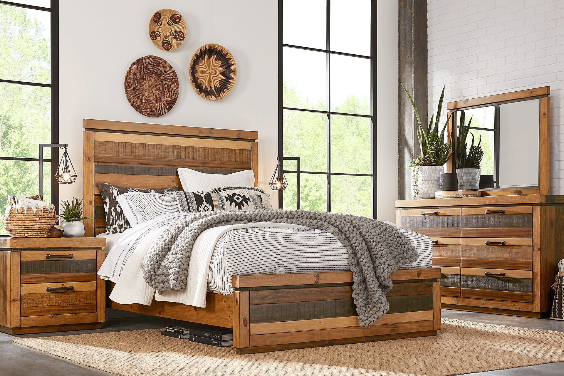 Cindy Crawford Westover Hills 5 Pc Brown Dark Wood King