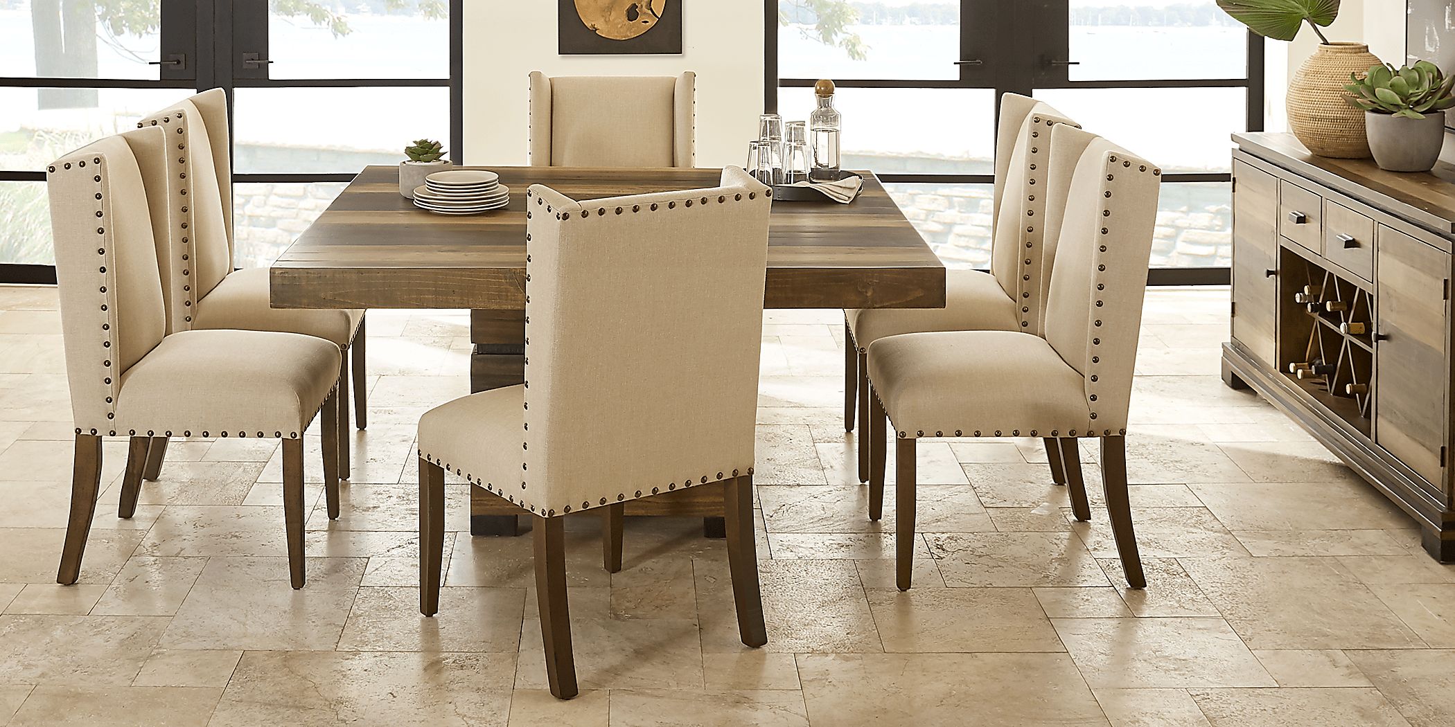 Brown square deals dining table