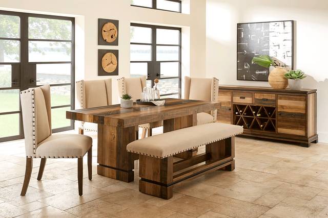 Cindy Crawford Home Westover Hills Brown 6 Pc Rectangle Dining Room - Thumbnail - Image 1