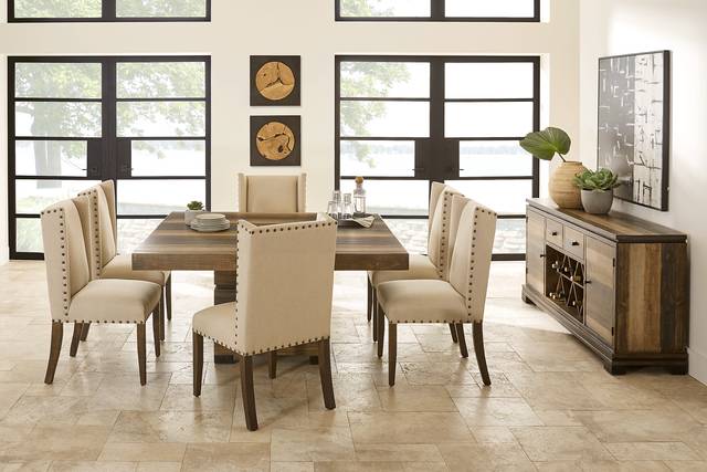 Cindy Crawford Home Westover Hills Brown 7 Pc Square Dining Room - Thumbnail - Image 1