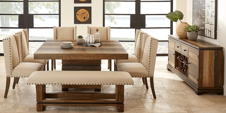 Cindy Crawford Home Westover Hills Brown 8 Pc Square Dining Room