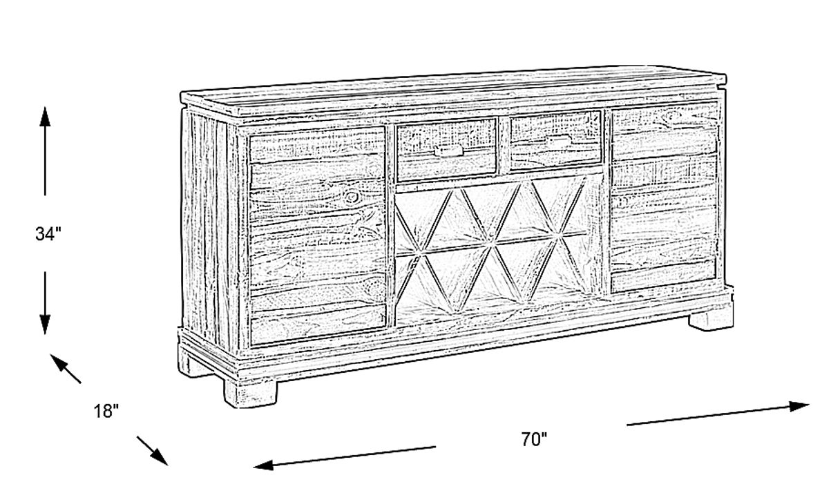 Cindy Crawford Home Westover Hills Brown Buffet Rooms To Go