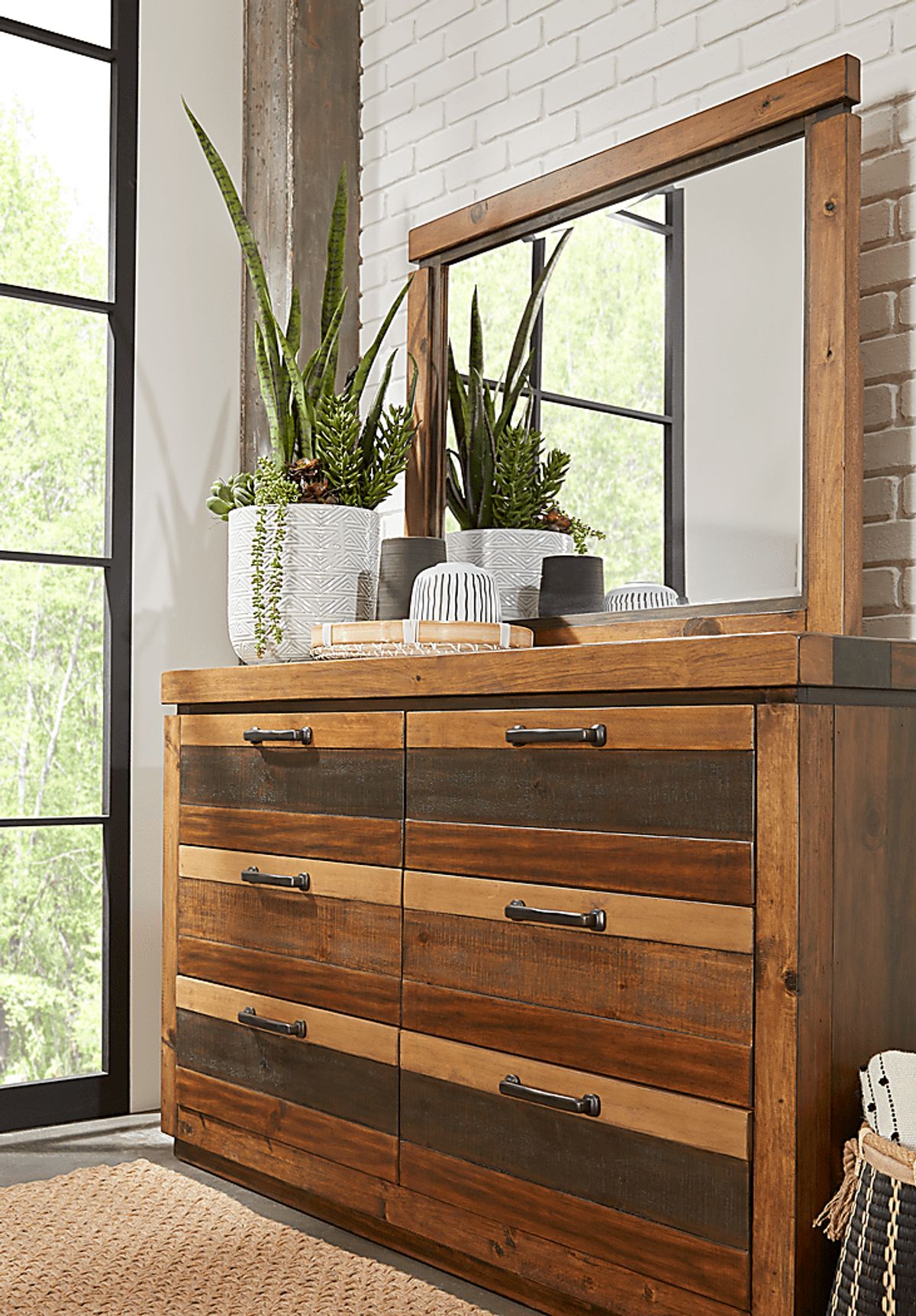 Cindy Crawford Westover Hills 7 Pc Brown Dark Wood Queen