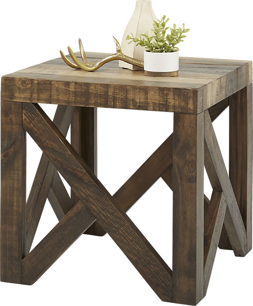 Cindy Crawford Westover Hills Brown Dark Wood End Table | Rooms to Go