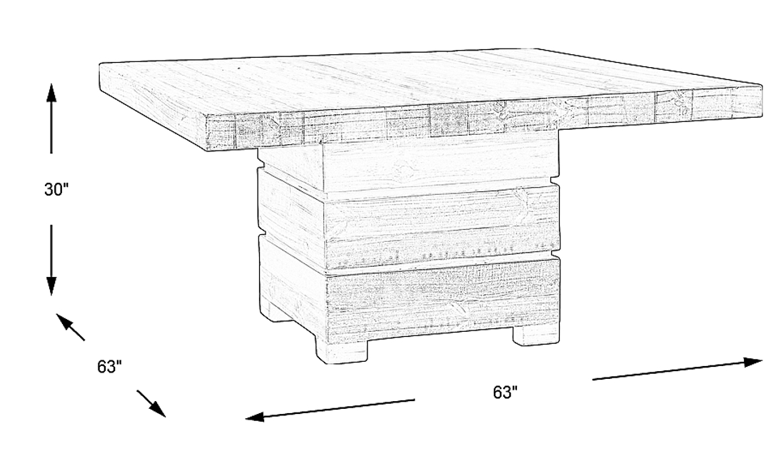 Westover Hills Brown Square Dining Table
