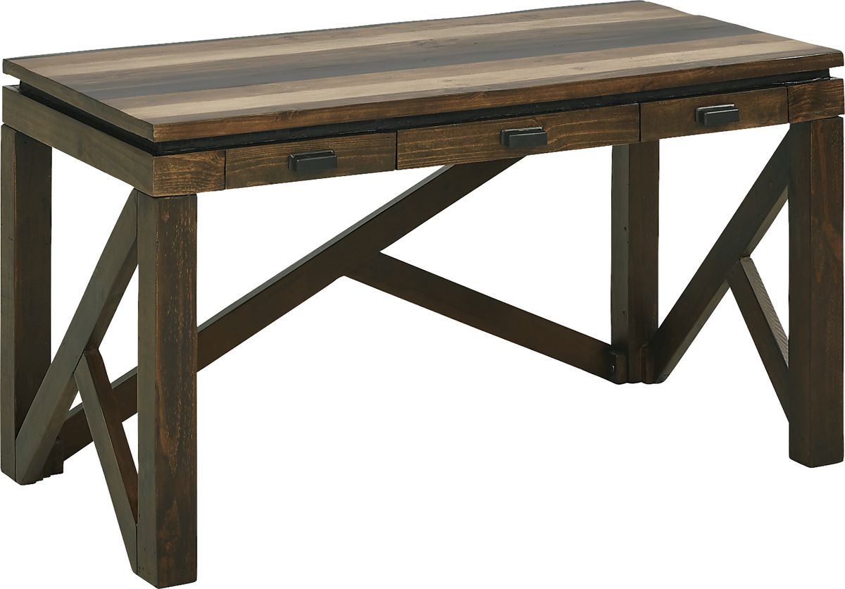 Cindy Crawford Westover Hills Brown Dark Wood Desk | Rooms to Go