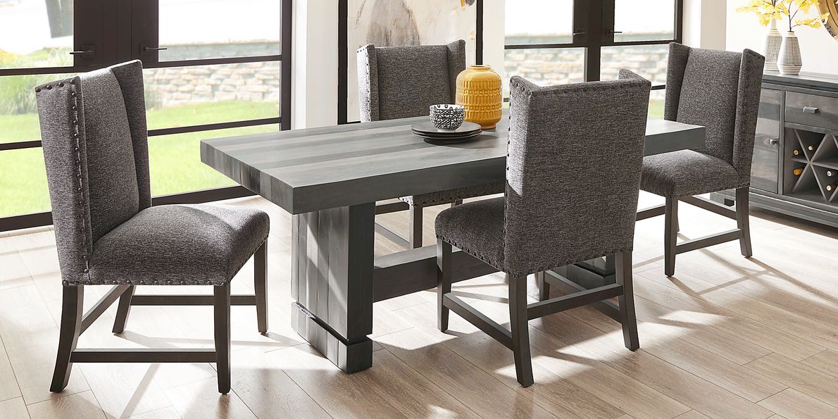 Cindy Crawford Westover Hills 5 Pc Gray Dining Room Set With Rectangle