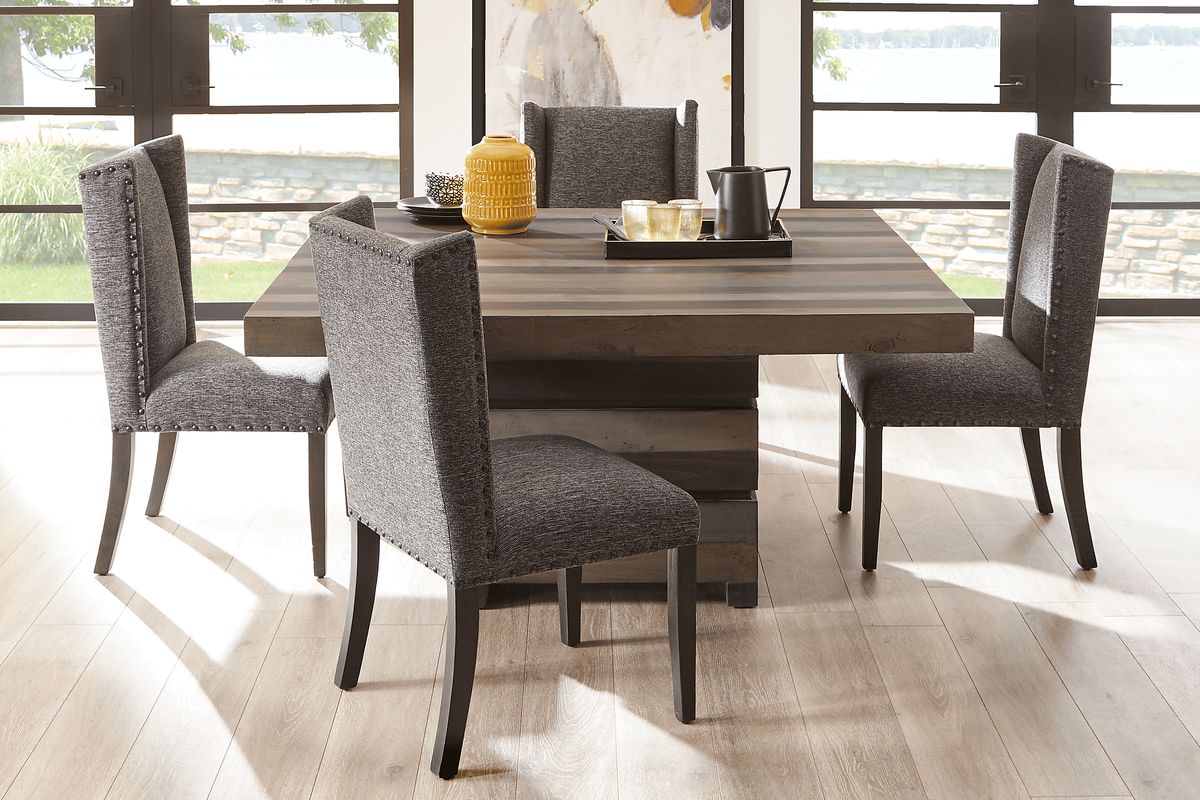 Cindy Crawford Westover Hills 8 Pc Gray Dining Room Set With Bench ...