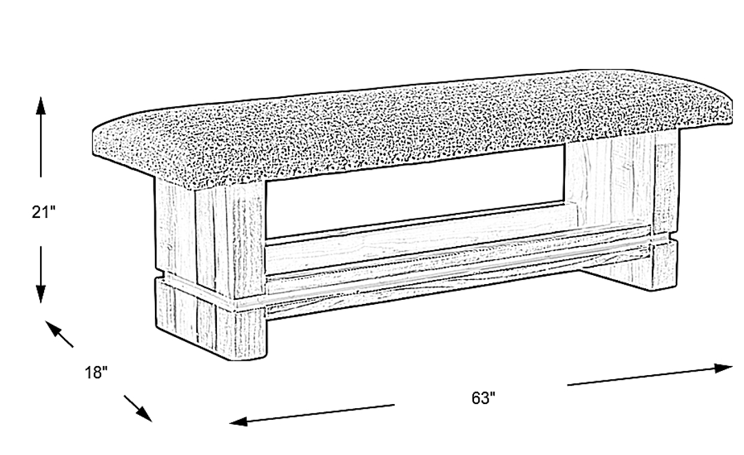 Westover Hills Gray Bench