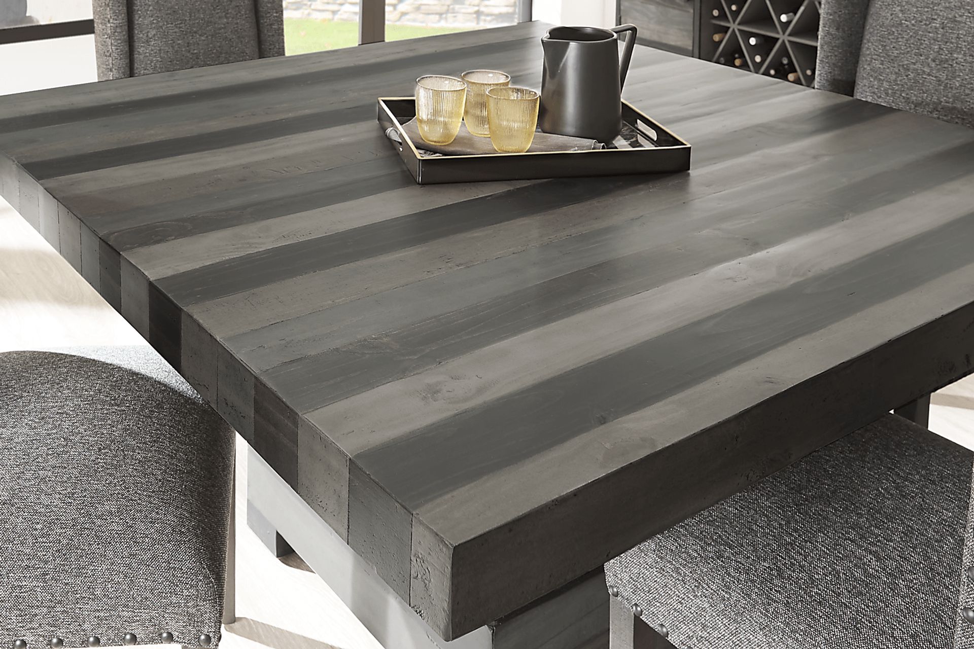 Cindy Crawford Home Westover Hills Gray 8 Pc Square Dining Room - Image 3