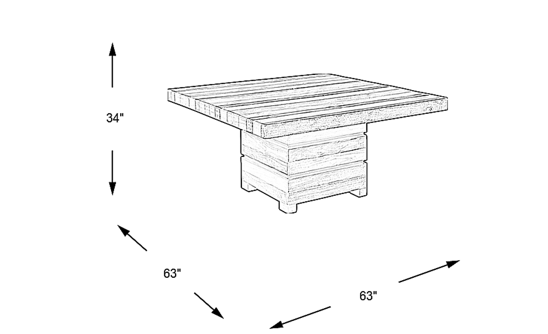 Westover Hills Gray Square Dining Table