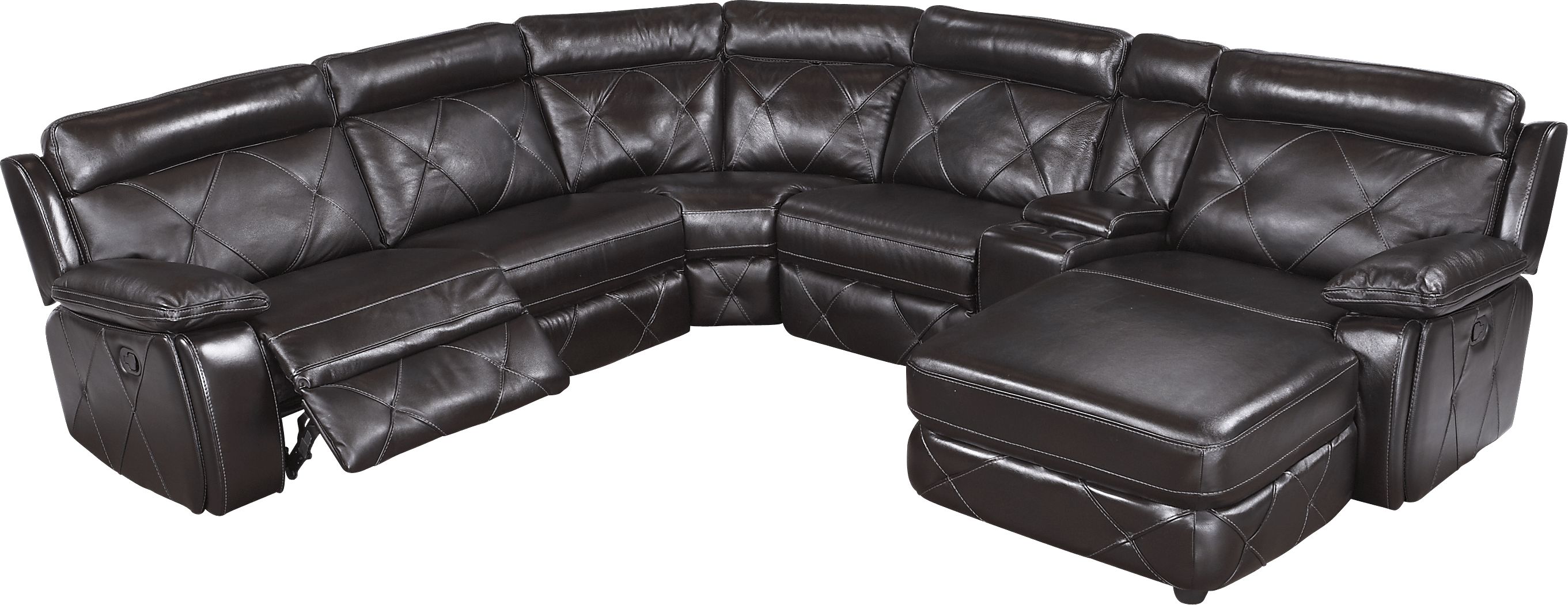 Cindy Crawford Wilshire Place Black Leather 6 Pc Power