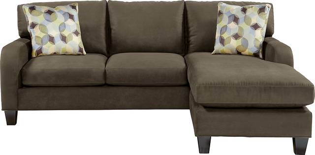 Cindy Crawford Home Bailey Espresso Sleeper Sectional - Thumbnail - Image 1