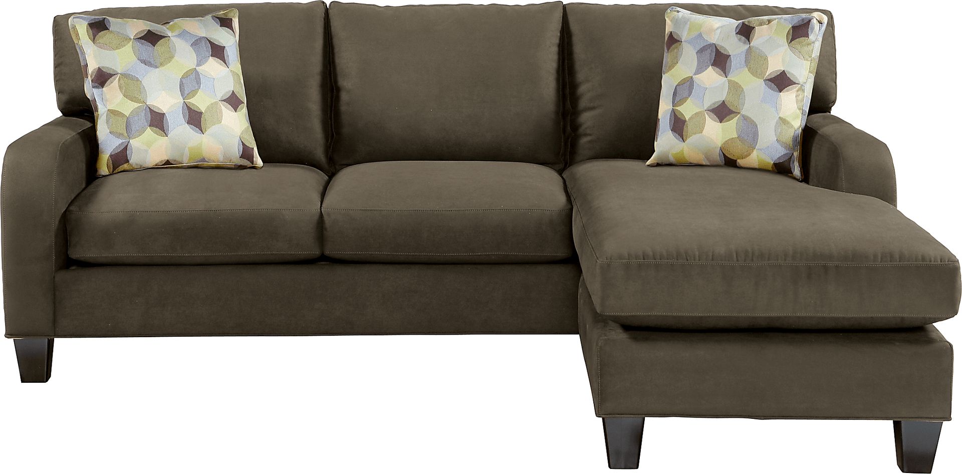 Cindy Crawford Home Bailey Espresso Sleeper Sectional - Image 1