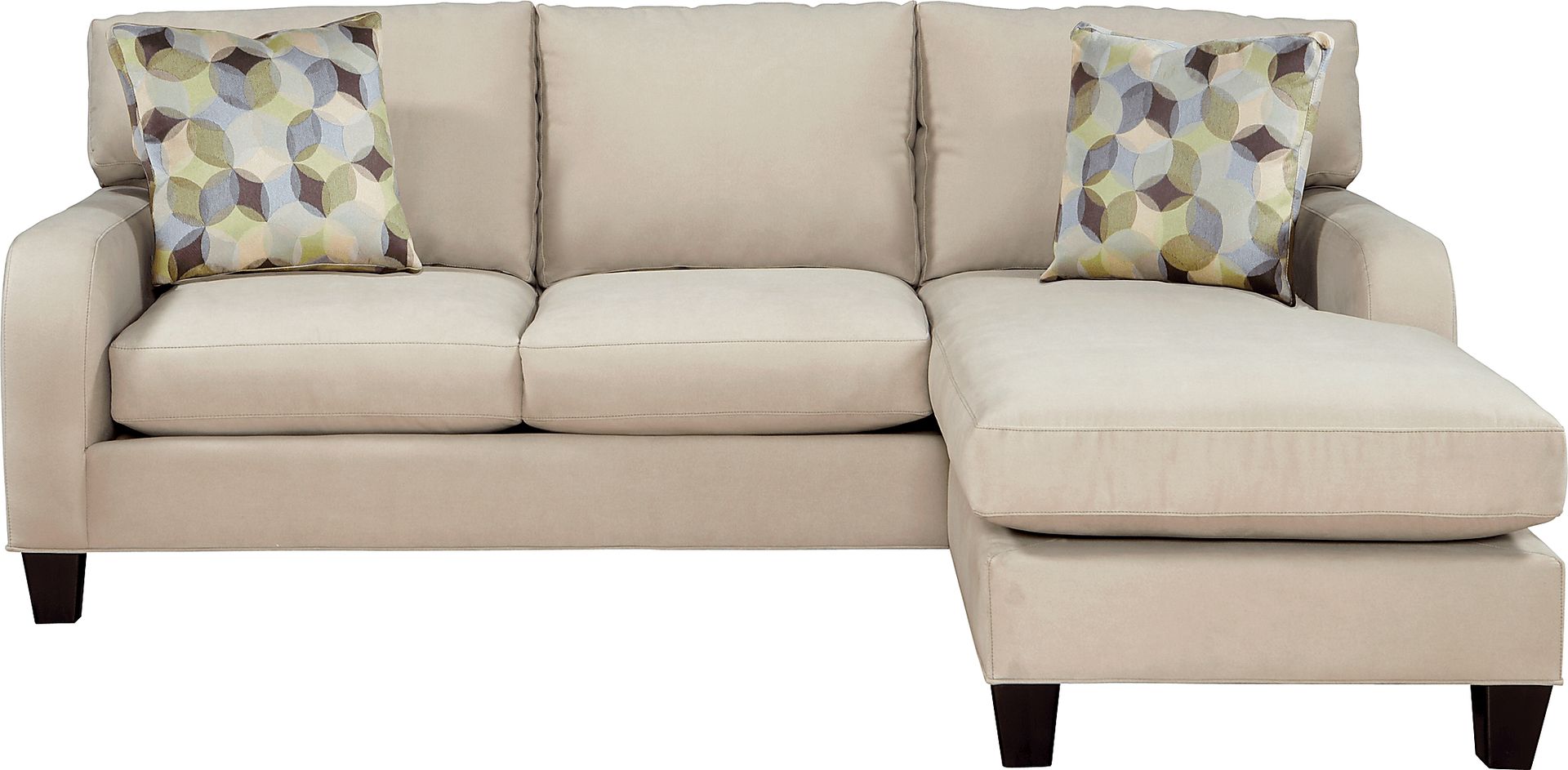 Cindy Crawford Home Bailey Lt. Taupe Sleeper Sectional - Image 1
