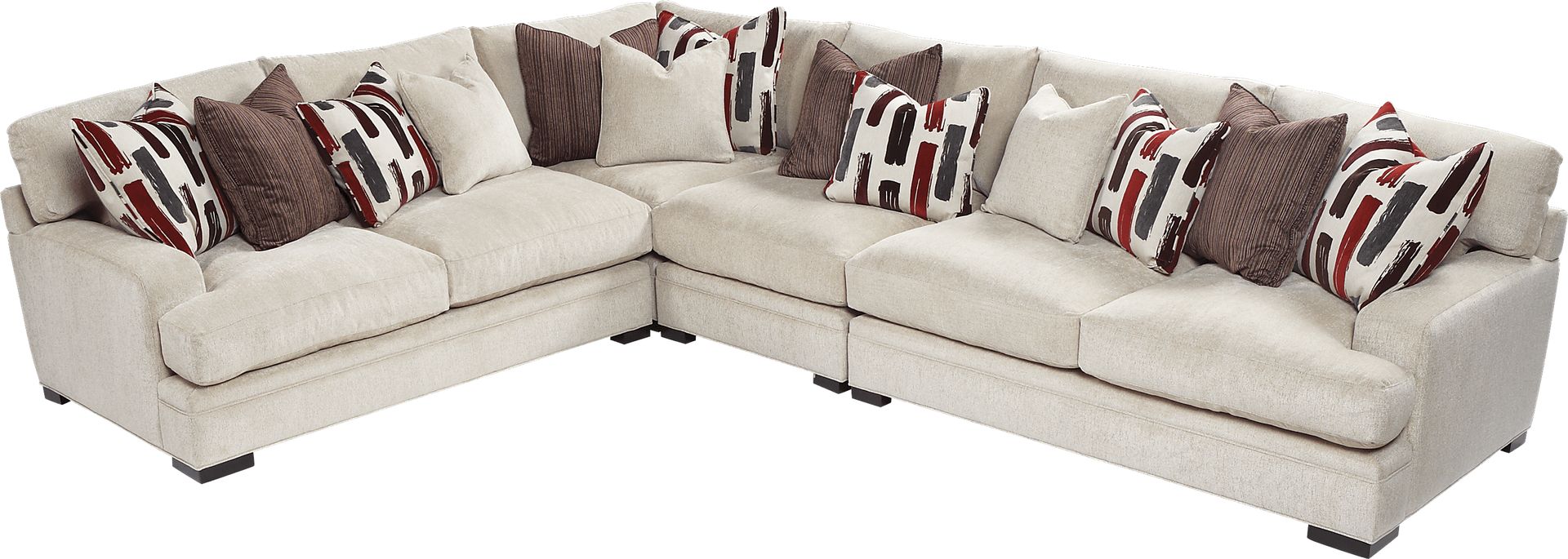 Cindy Crawford Home Brighton Park 4 Pc Sectional - Image 1