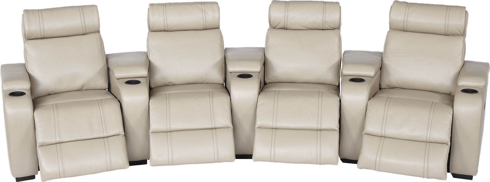 Cindy Crawford Home Brogan 3 Pc Leather Reclining Power Sectional - Image 1