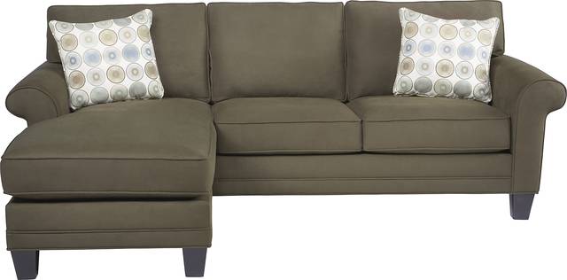Cindy Crawford Home Brookville Espresso Sleeper Sectional - Thumbnail - Image 1