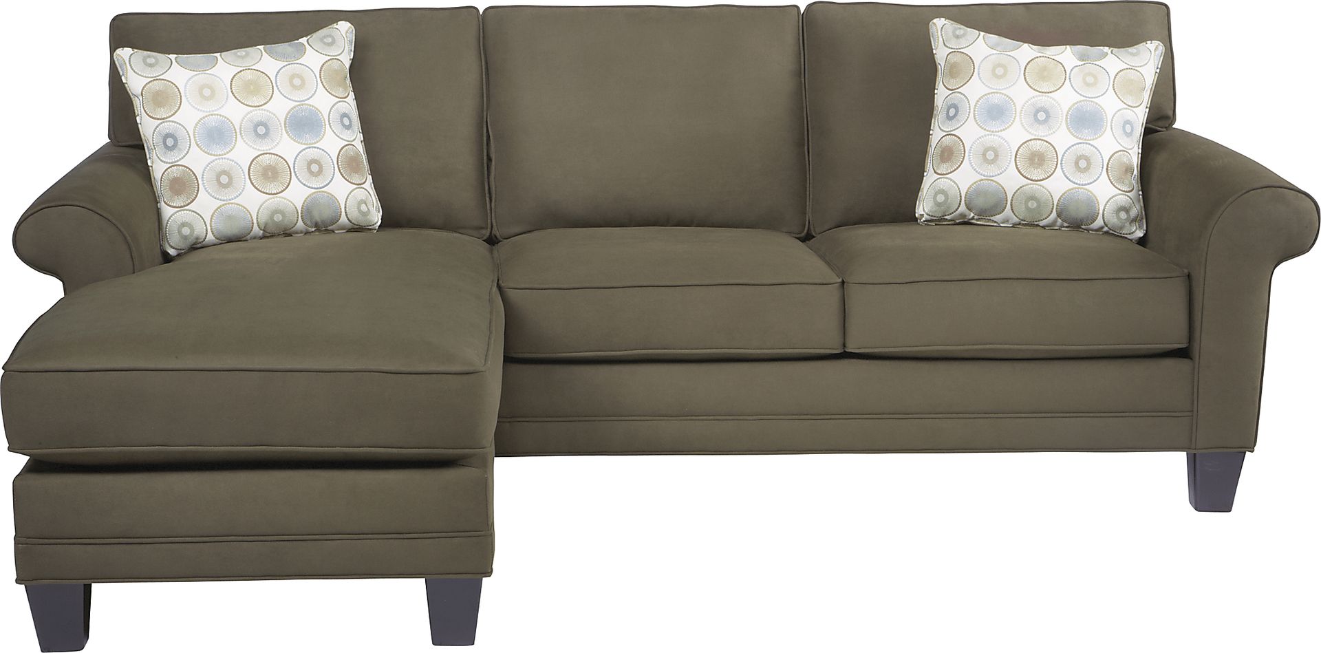 Cindy Crawford Home Brookville Espresso Sleeper Sectional - Image 1