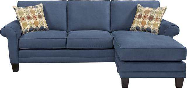 Cindy Crawford Home Brookville Indigo  Sleeper Sectional - Thumbnail - Image 1