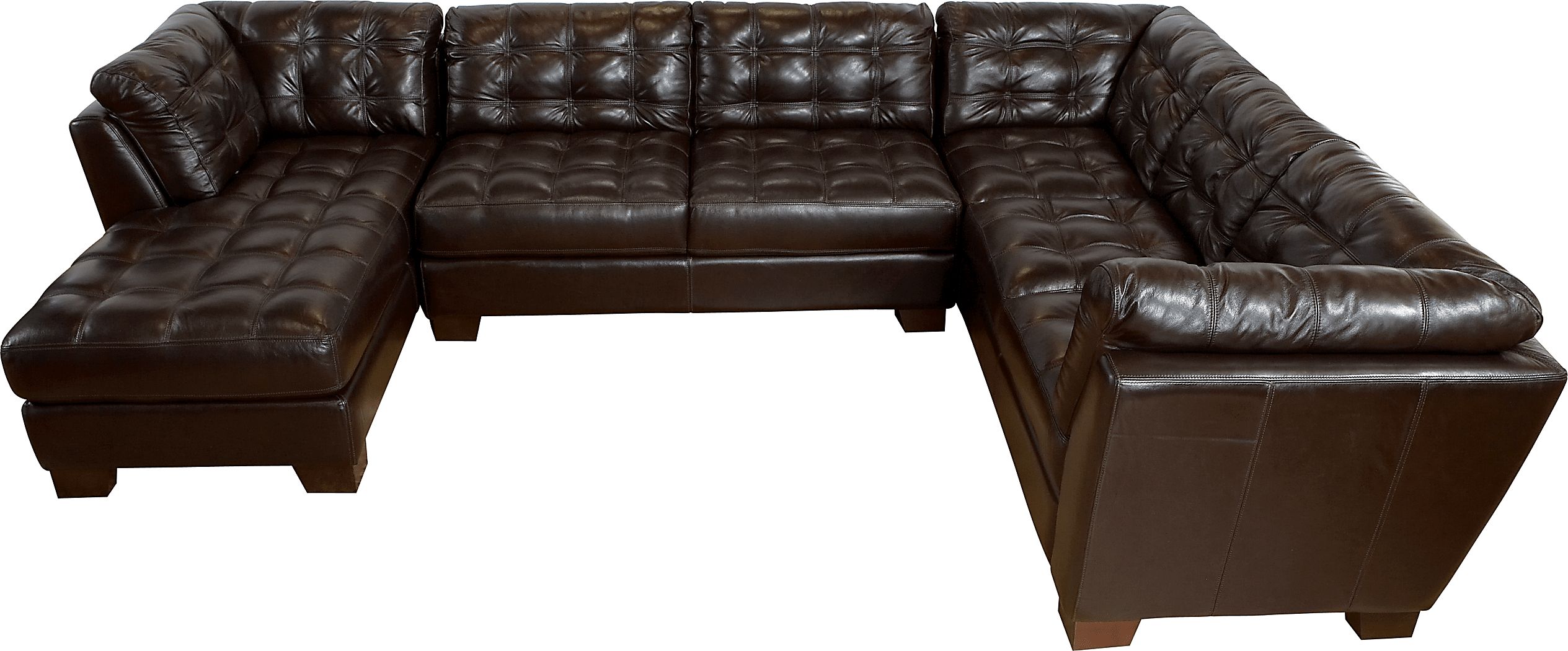 Cindy crawford brown leather sectional hotsell