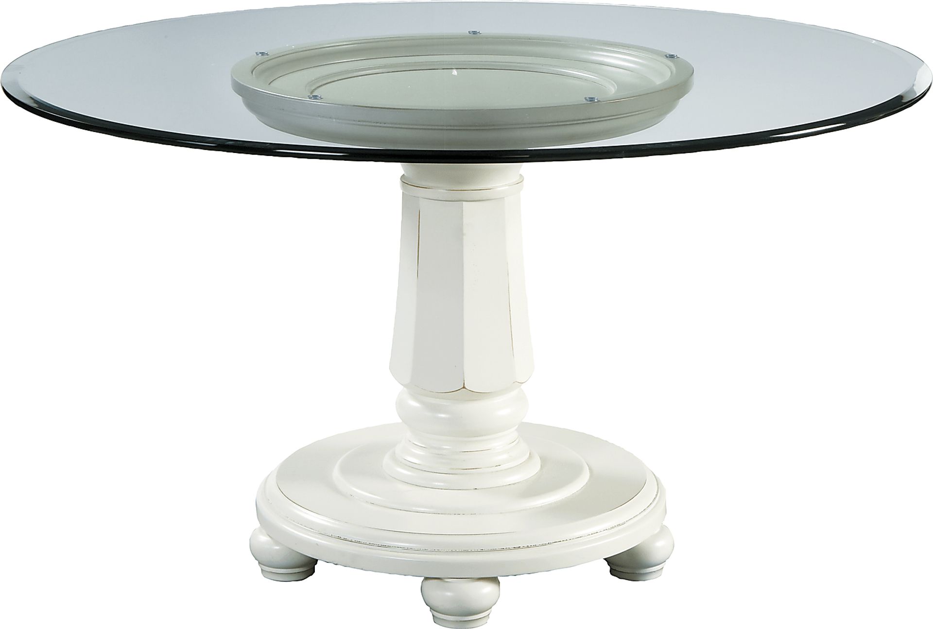 Cindy Crawford Home Seaside White Pedestal Dining Table - Image 1