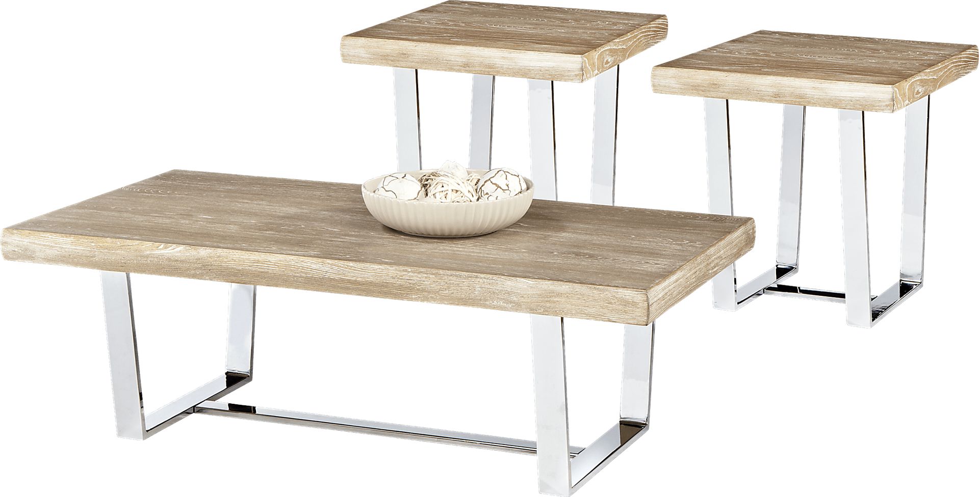 Cindy Crawford San Francisco Ash 3 Pc Table Set - Image 1