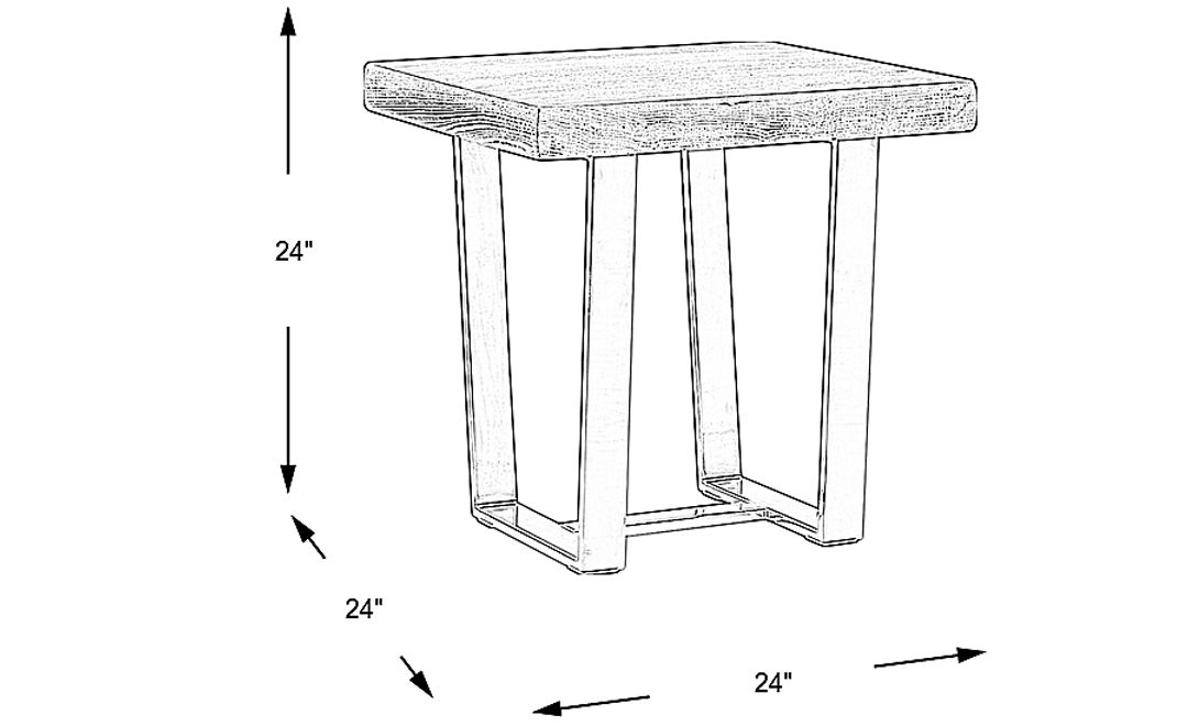 Cindy Crawford San Francisco Gray End Table