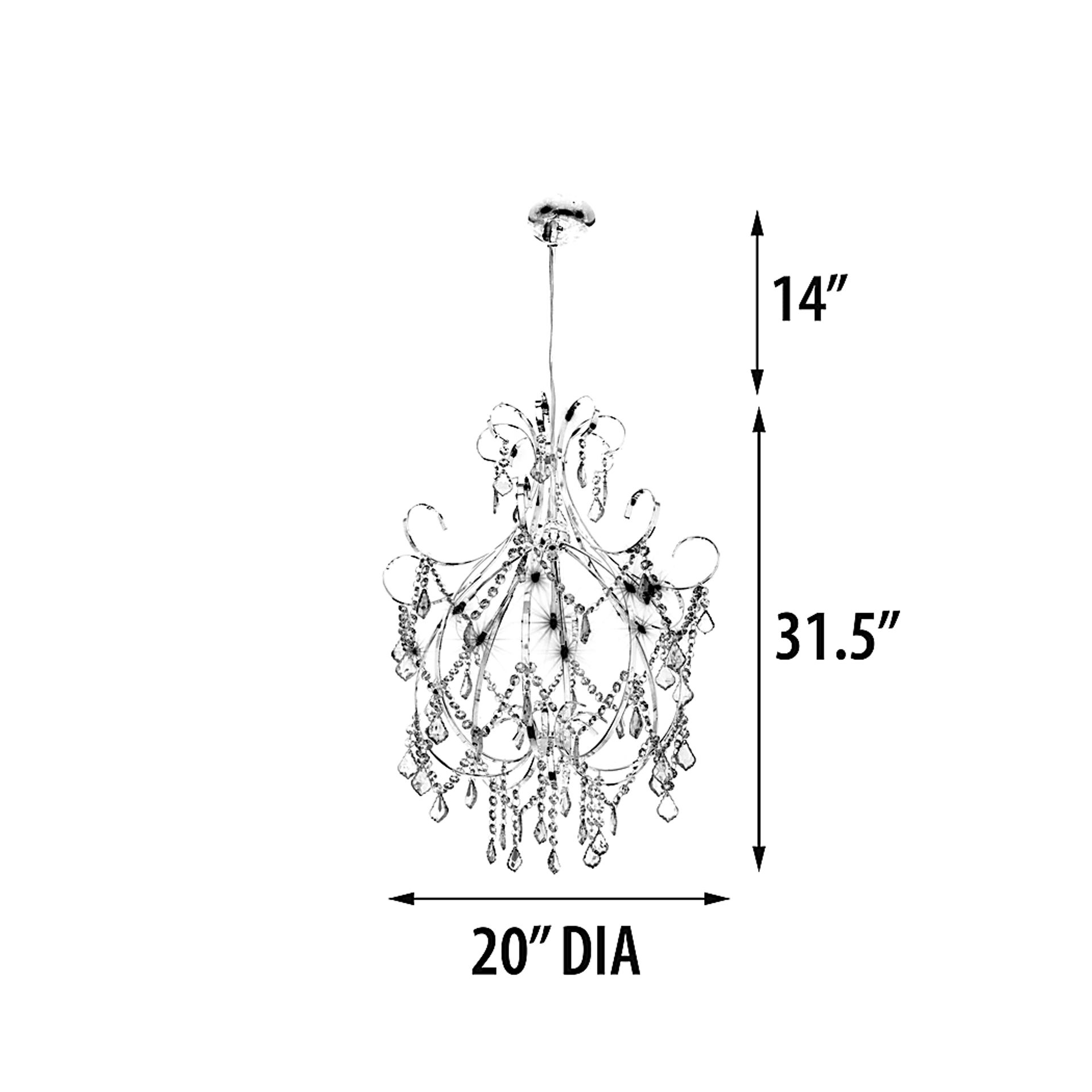Circinus Silver Chandelier - Image 7