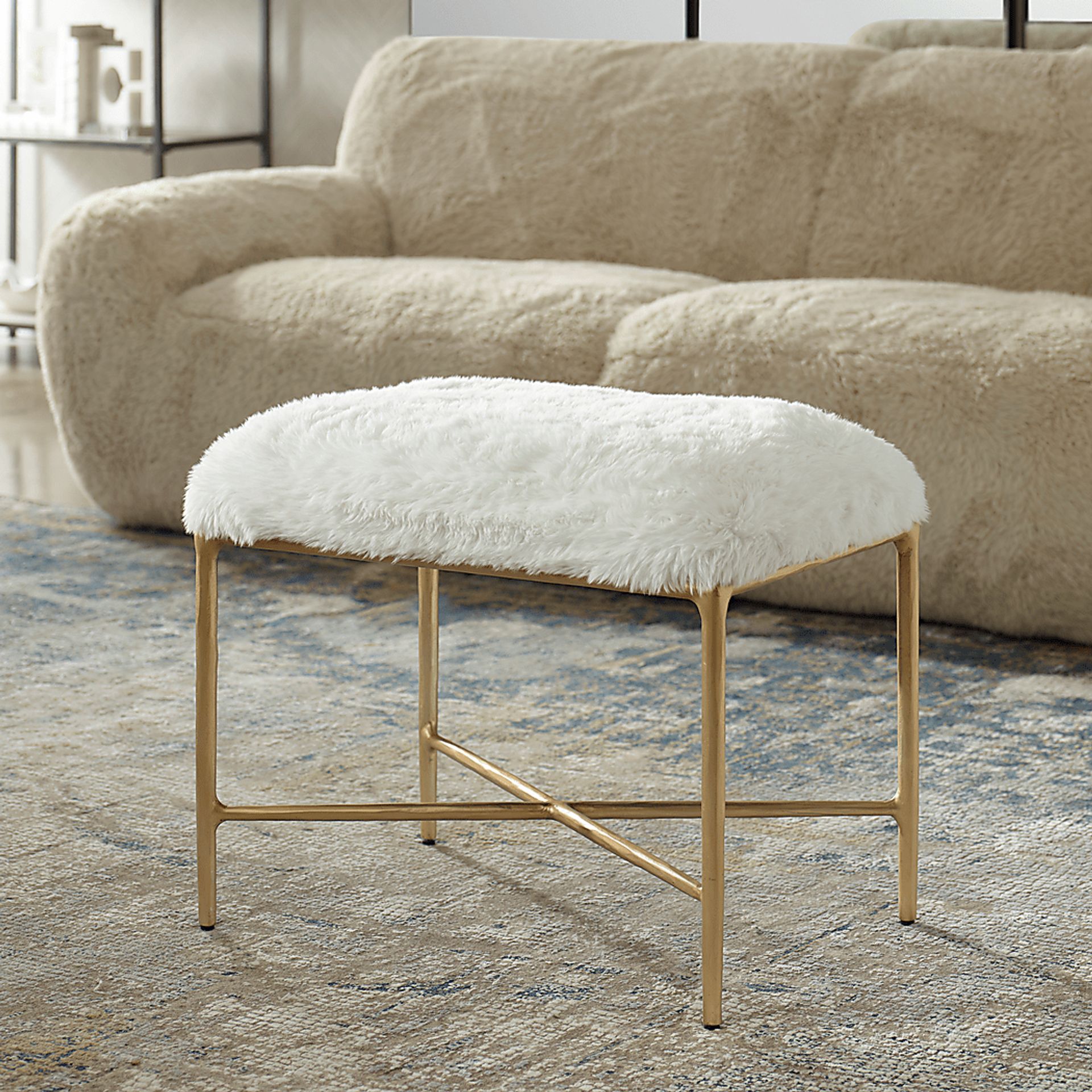 Ciree White Bench - Image 2