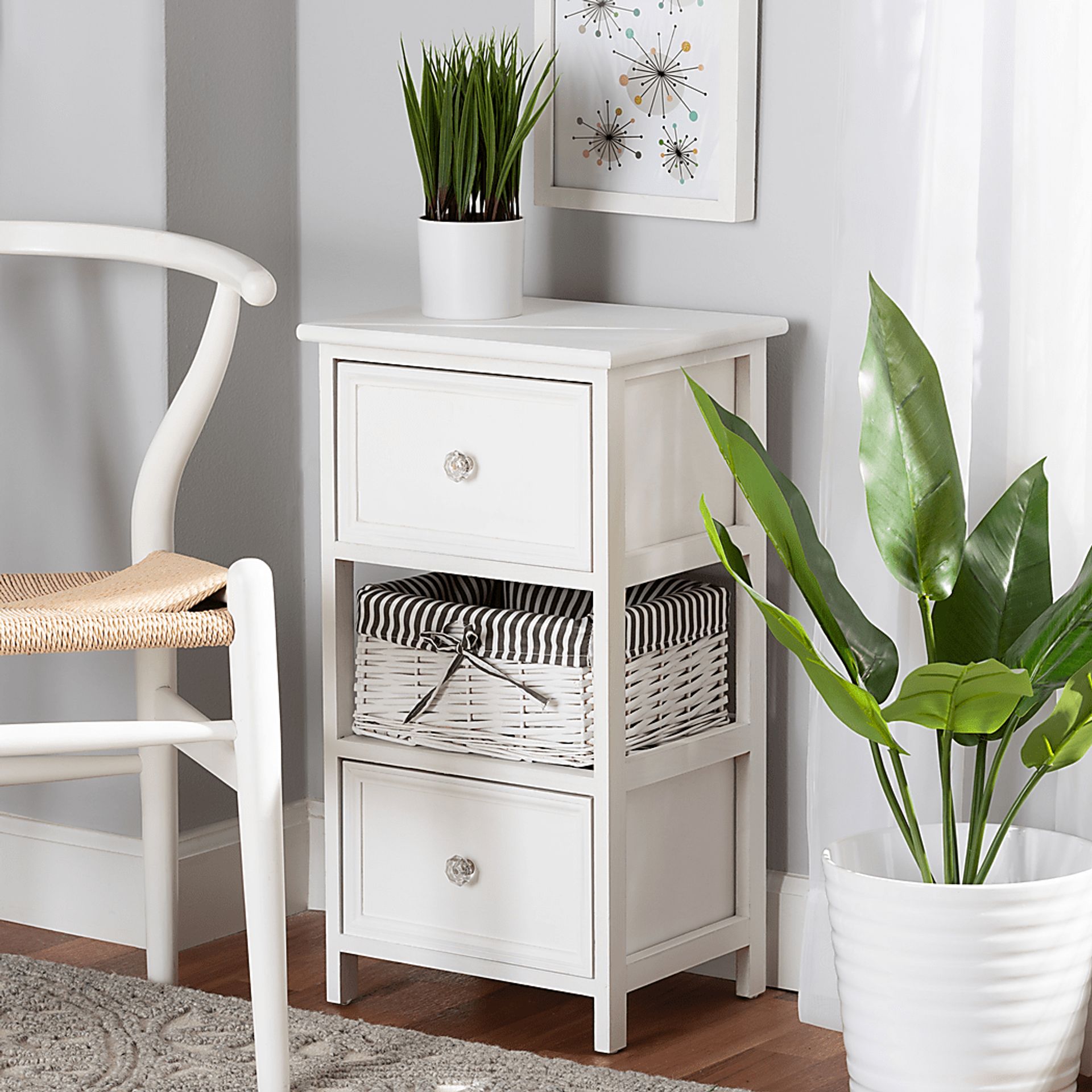 Cirencester White 2 Drawer Storage Unit - Image 2