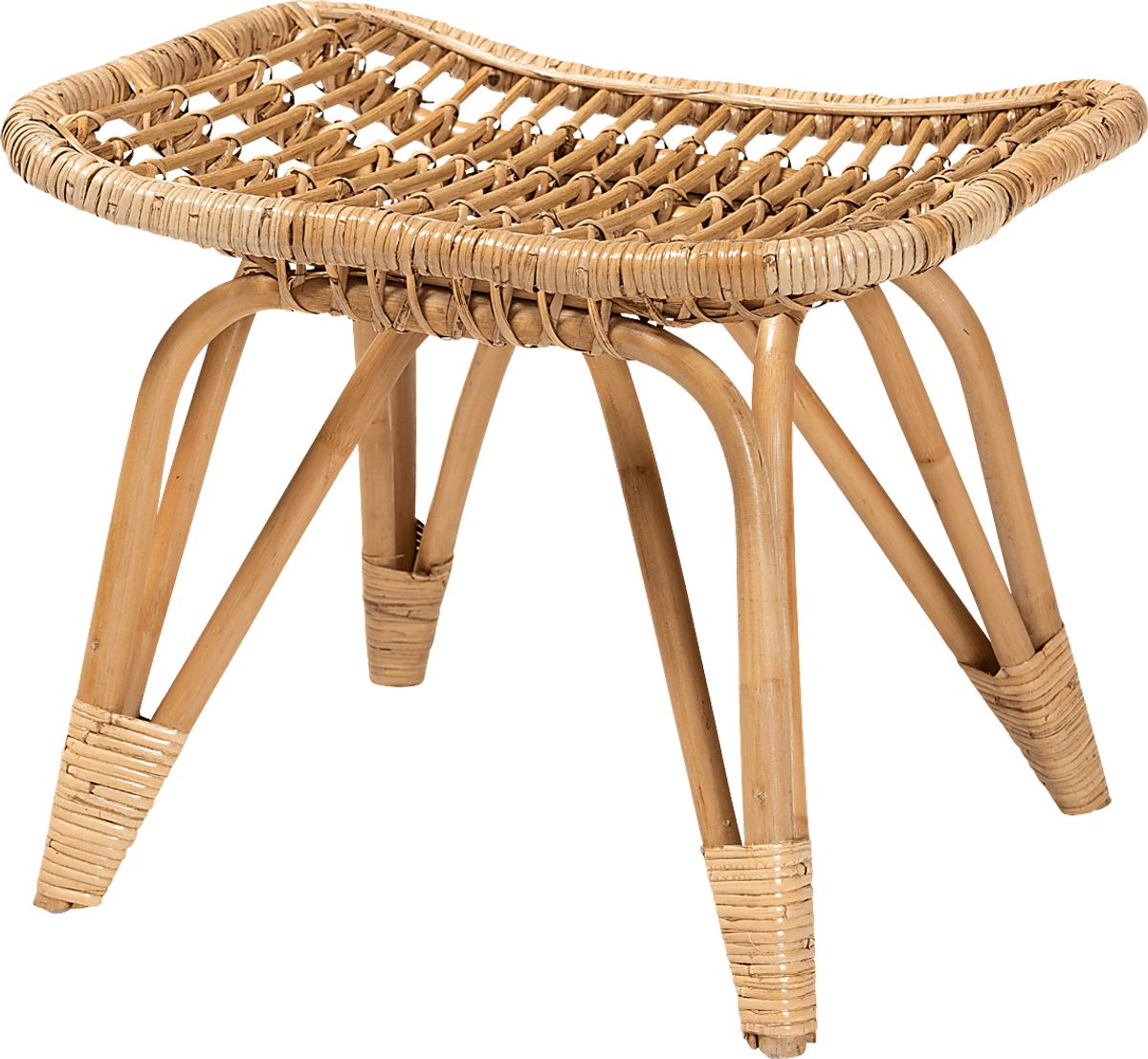 Foot stool in rattan and wicker  Monet Footstool 