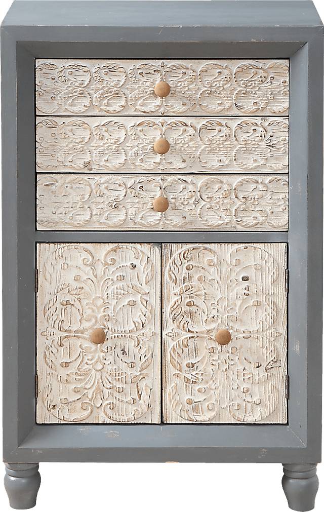 Citron Gray Three Drawer Accent Cabinet - Thumbnail - Image 2