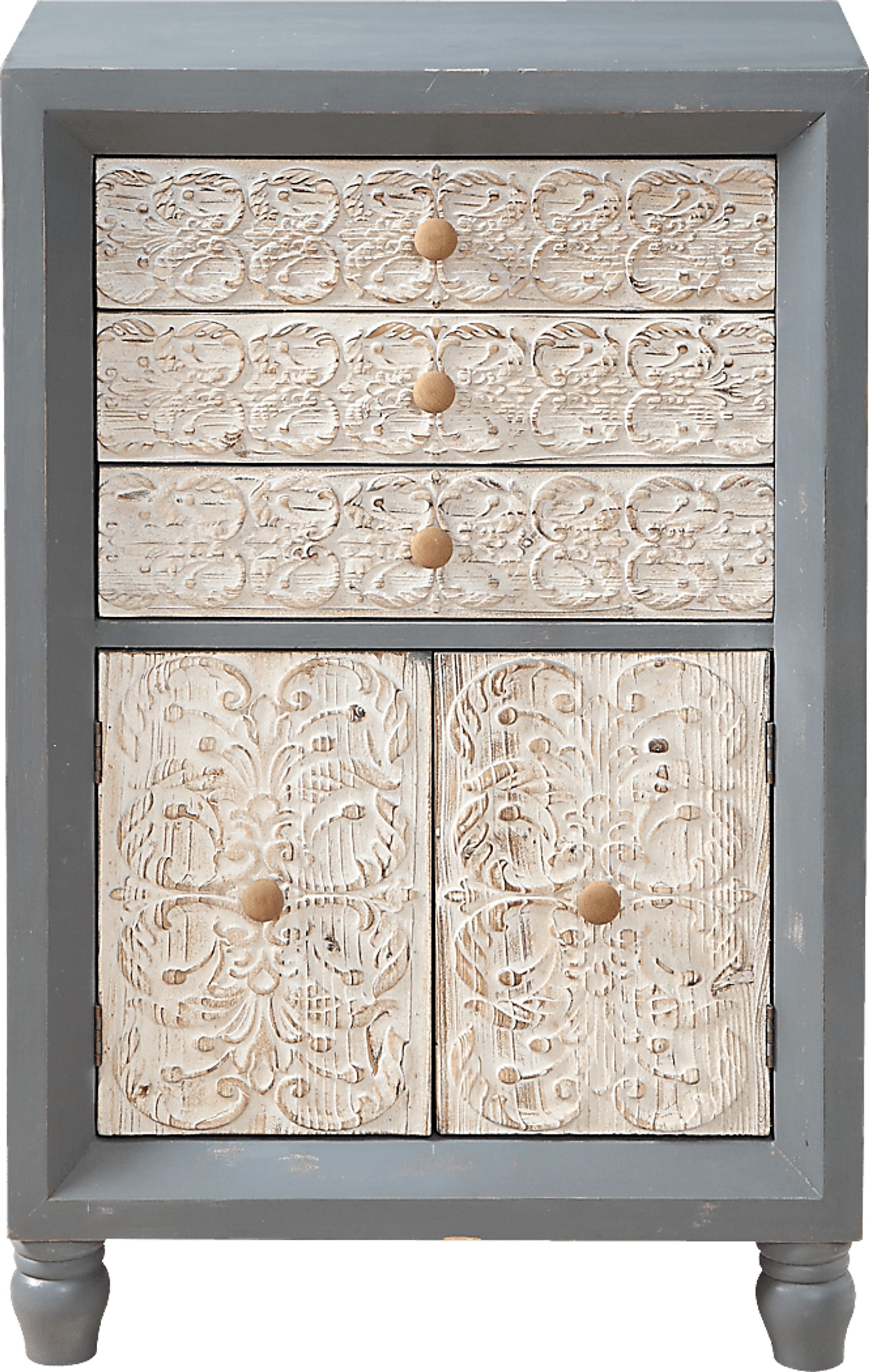 Citron Gray Three Drawer Accent Cabinet - Image 2