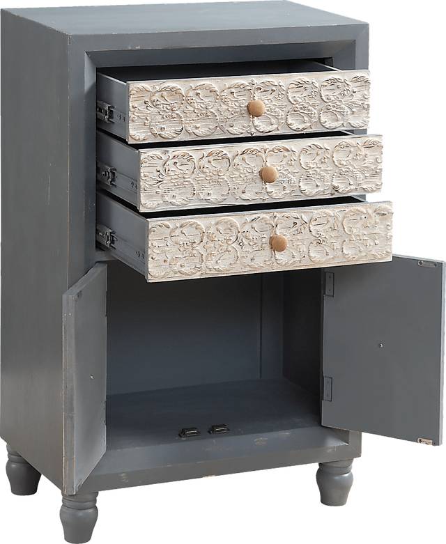 Citron Gray Three Drawer Accent Cabinet - Thumbnail - Image 3
