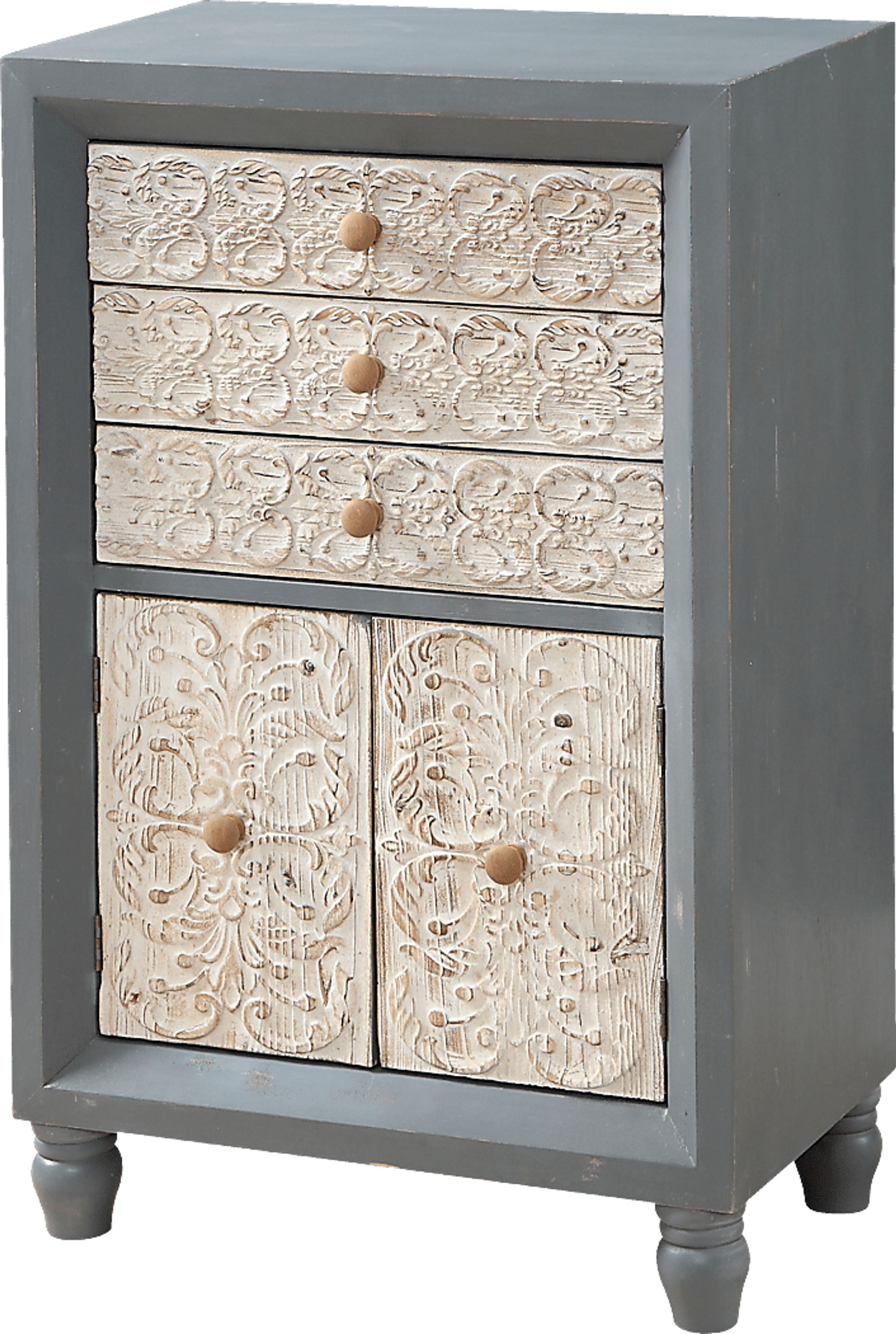 Citron Gray Three Drawer Accent Cabinet - Image 1