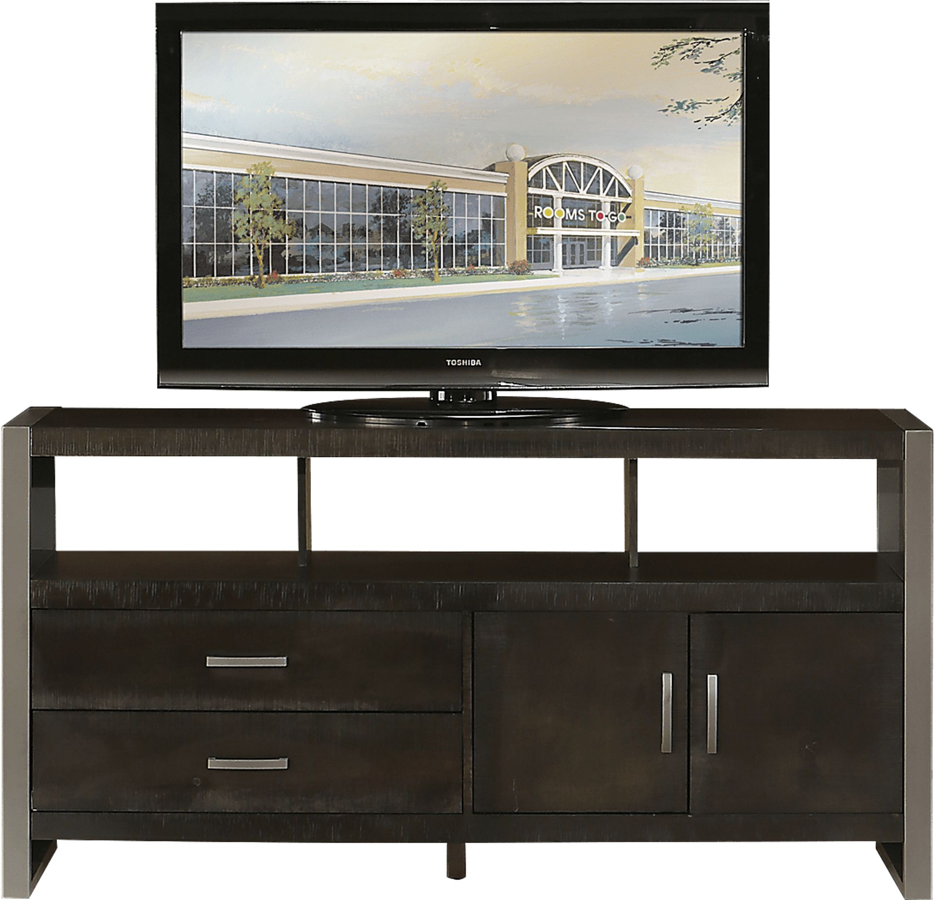 City Center Charcoal 65 in. Console - Image 1