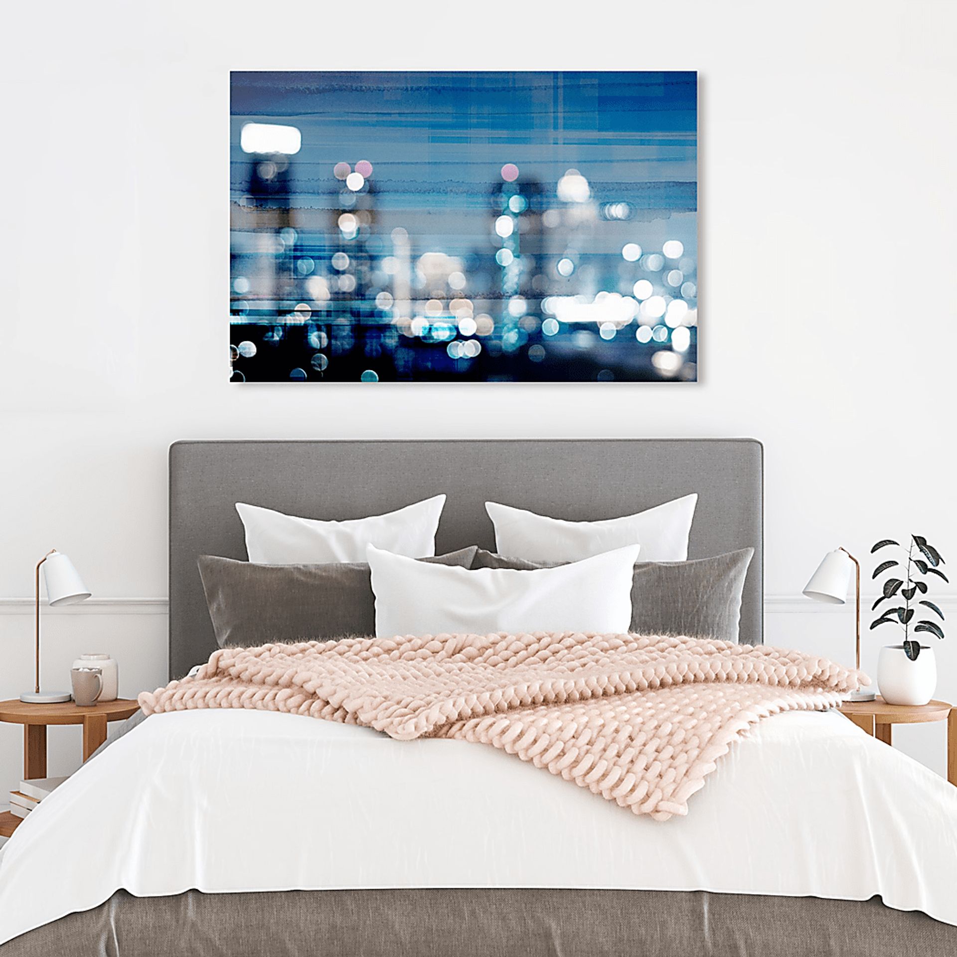 City Glare Blue Artwork - Image 4