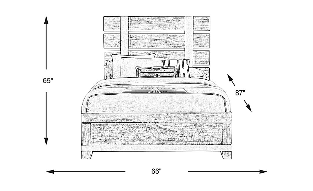 City Mill Sandstone 3 Pc Queen Panel Bed
