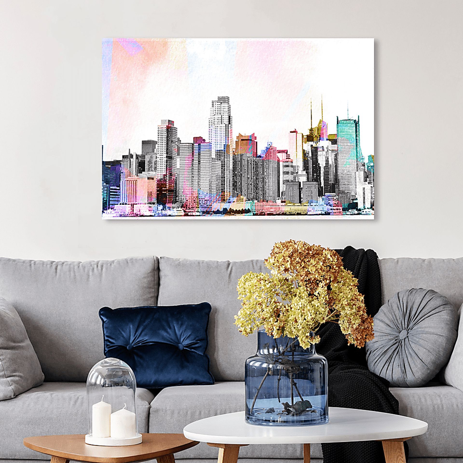 City Night View White Artwork - Image 4