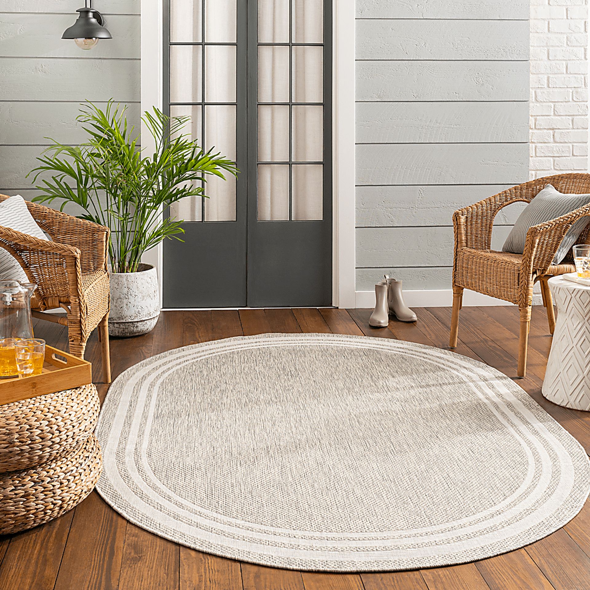 Civada Oatmeal 7'10 x 10' Oval Rug - Image 2