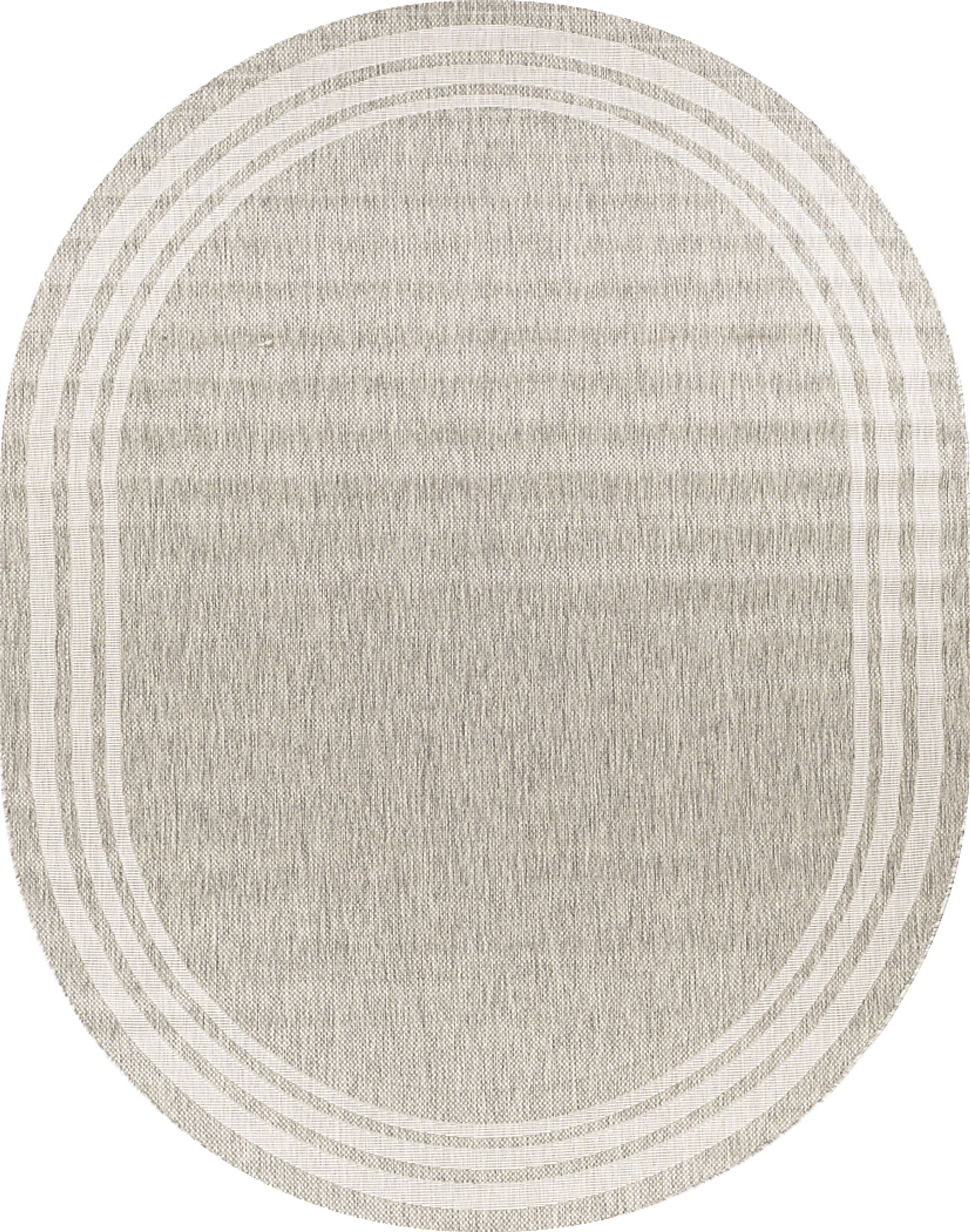 Civada Oatmeal 7'10 x 10' Oval Rug - Image 1